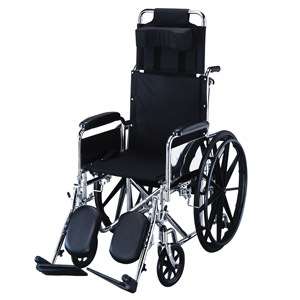 Roscoe KR18E Reclining 18 Wheelchair w/ Full Arm & ELR  
