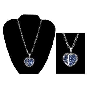  Penn State  Penn State Crackle Heart Logo Necklace 