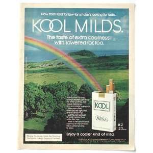  1972 Kool Milds Cigarette Rainbow Print Ad (1156)