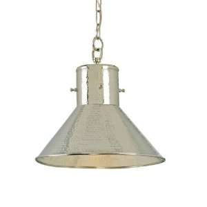  Currey and Company 9695 Neville 1 Light Pendant in Nickel 
