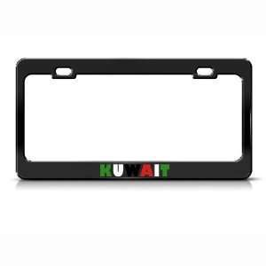 Kuwait Flag Country Metal license plate frame Tag Holder