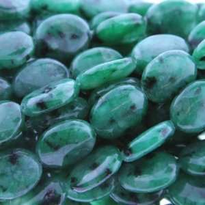 Kiwi Stone Dyed Green  Oval Plain   14mm Height, 11mm Width, Sold by 