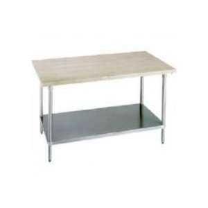   Maple Top W/ Shelf & Legs WH2S245 Wood/Stainless Steel