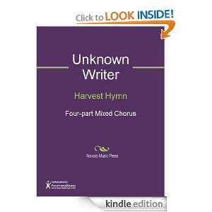 Harvest Hymn Sheet Music Unknown Writer  Kindle Store