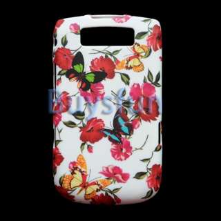New Butterfly Flower Style Full Hard Cover Case Skin For BlackBerry 