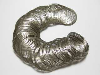 Silver Tone ab.200 Memory Beading Wire Loops 40mm  