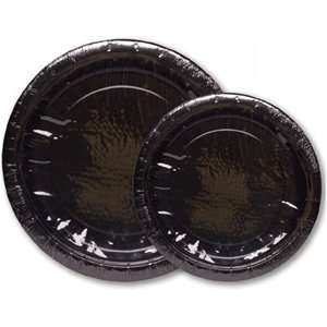  Black 9 Inch Plates 8 Count Party Supply