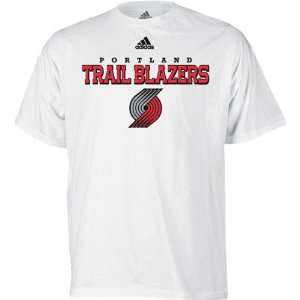 Portland Trail Blazers White adidas True T Shirt  Sports 
