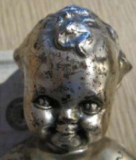 RARE Vintage 1930s Silverplate Metal Rose ONeill SCOOTLES Kewpie DOLL 