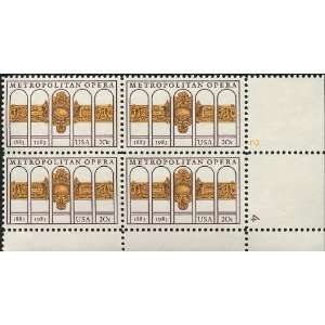 METROPOLIT AN OPERA ~ THE MET #2054 Plate Block of 4 x 20¢ US Postage 