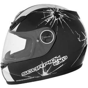  Scorpion Impact EXO 400 On Road Motorcycle Helmet   Black 