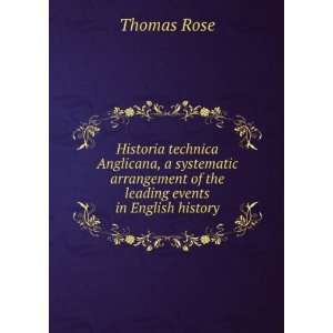   of the leading events in English history Thomas Rose Books