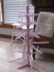 Pink Tinsel Christmas Tree  