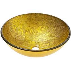 Vigo Gold Tempered Glass Vessel Sink  