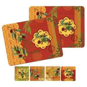 Kay Dee Designs 2 Pack Cork Backed Placemats and 4 Pack Coaster Set 