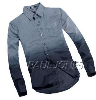 PAUL JONES 2011 NEW Men Fit Long Sleeve Gradient Casual/dress Shirt 