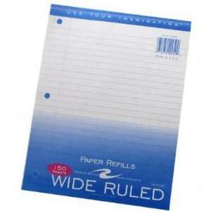 Filler Paper, 3 Hole Punch, 8x10 1/2, Wide Rule, Margin   3 Hole Punch 