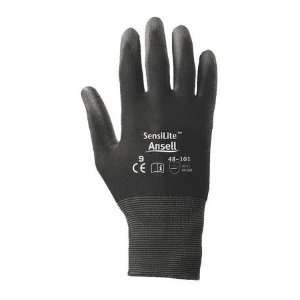  ANSELL 48 101 7 Glove,Poly Palm Coated,Nylon,Black,7,Pr 