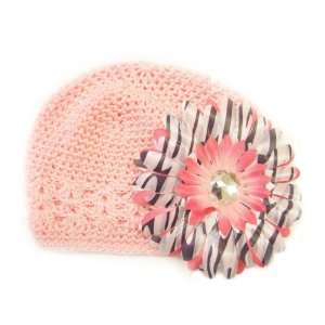  PepperLonely 3 in 1 Pink Adorable Infant Beanie Kufi Hat 