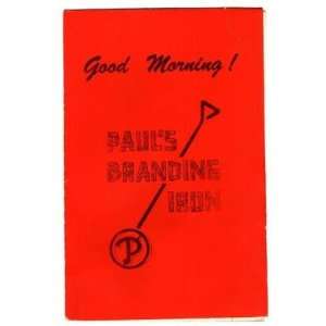  Pauls Branding Iron Breakfast Menu 1979 