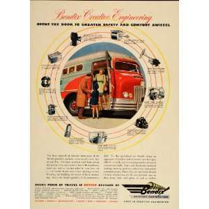  1946 Ad Bendix Aviation Corp. Engineering Products Bus 