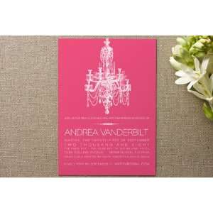  Pink Chandelier Bridal Shower Invitations by Wiley 