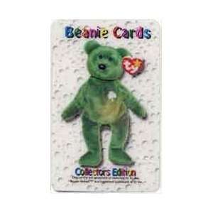 Collectible Phone Card 5m Beanie Card Erin The Irish Bear (Green 