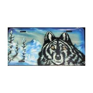 LP   552 Wolf in Winter License Plate   AB018 Sports 
