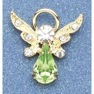  Pack of 8 Religious August Birthstone Jeweled Angel Pins 1 