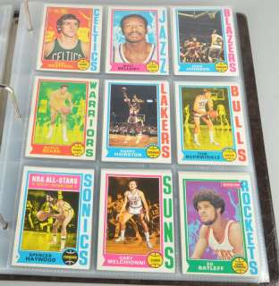 1974 75 Topps Basketball COMPLETE SET 264 Cards ABDUL JABBAR MARAVICH 