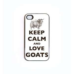  iPhone 4/4s Case Keep Calm And Love Goats Cell Phones 