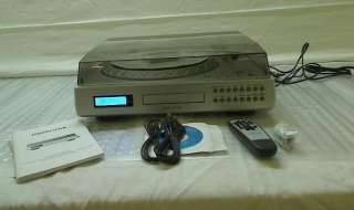 MEMOREX 2655MMO TURNTABLE W/ CD PLAYER/RECORDER, CASSETTE, USB TO PC 