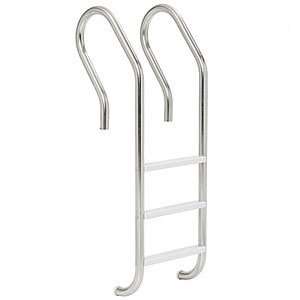  Stainless Steel Coping Mount Ladder w/Plastic Treads 