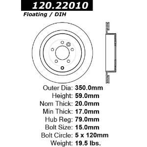  Centric Parts 121.22010 C Tek Standard Brake Rotor 