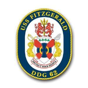   US Navy Ship USS Fitzgerald DDG 62 Decal Sticker 3.8 