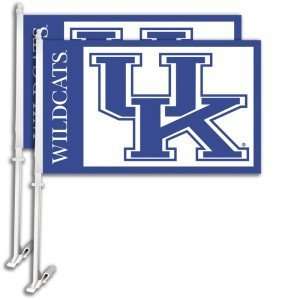  Kentucky Wildcats Car Flag w/Wall Bracket Set Of 2 Sports 