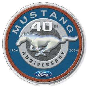 FORD Mustang 40th ROUND TIN SIGN muscle car garage 1206  