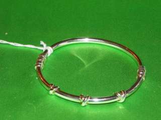 Sterling Silver Bangle Hinged Clasp marked Italy 925  
