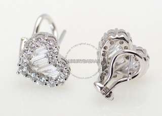 Gregg Ruth 18K White Gold & Diamond Heart Earrings  