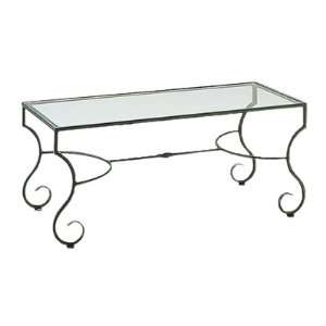   Sheffield Wrought Iron Glass Patio Coffee Table