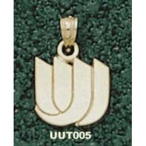  14Kt Gold University Of Utah Interlocking Uu Sports 