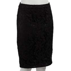 Necessary Objects Juniors Black Lace Skirt  
