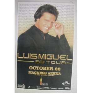 Luis Miguel Handbill Poster Denver Stunning Face Shot  