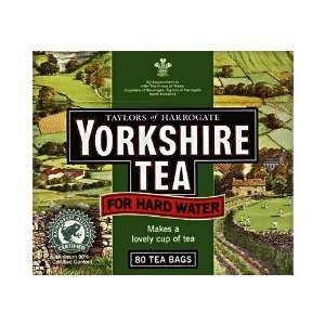 Yorkshire Hardwater Tea 80 Teabags  Grocery & Gourmet Food