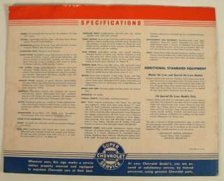 1940 CHEVROLET ADVERTISING SALES COLOR BROCHURE BOOKLET  
