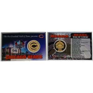  Pro Football Hall of Fame Chicago Bears Coin Card Sports 