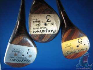 SET WOODS CONFIDENCE SOLID STATE VINTAGE GOLF CLUBS  