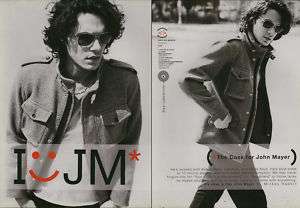 John Mayer 6 pg GQ magazine feature, clipping  