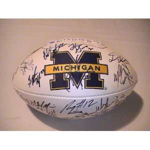  2011 MICHIGAN WOLVERINES TEAM SIGNED AUTOGRAPHED FOOTBALL 
