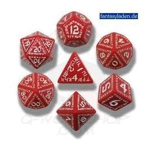  Runic Red/White 7 piece Dice Set Toys & Games